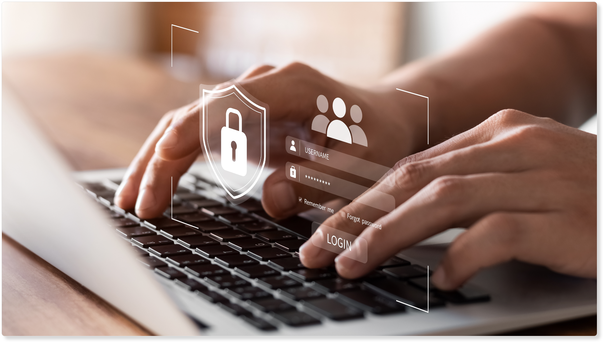 暗号化通信や社員認証機能などによるセキュリティ体制の整備によって、AIミナライがクラウド環境における社内データの管理を安全に行なっている様子